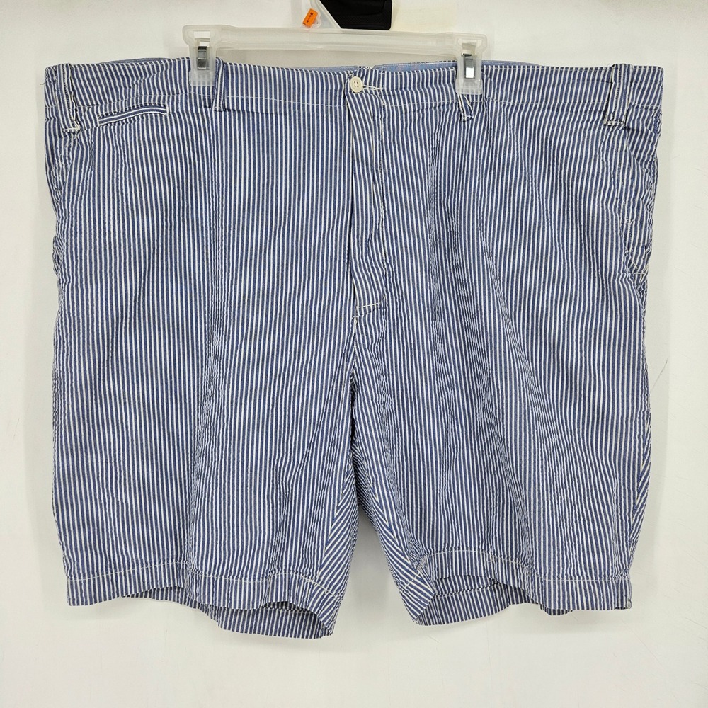 Polo Ralph Lauren Shorts Mens 48 B Chino Classic Casual Seersucker‎ Golf Striped